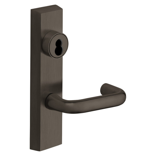 Sargent 60-706-8 ETJ RHRB 10BE Grade 1 Exit Device Trim Storeroom Function Key Unlocks Trim Trim Retracts Latch/Trim Relocks when Key is Removed For Rim 8800 and NB8700 Series Devices Sargent LFIC Less Core J Lever RHR Dark Oxidized Bronze