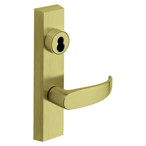 Sargent 60-706-8 ETP RHRB 4 Grade 1 Exit Device Trim Storeroom Function Key Unlocks Trim Trim Retracts Latch/Trim Relocks when Key is Removed For Rim 8800 and NB8700 Series Devices Sargent LFIC Less Core P Lever RHR Satin Brass