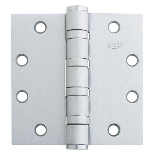 IVES 5BB1HW 4.5X4.5 630 5-Knuckle Ball Bearing Hinge Heavy Weight 4-1/2 x 4-1/2 Satin Stainless Steel Finish