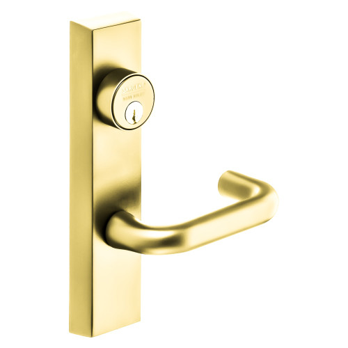Sargent 773-6 ETJ 24V LHRB 3 Grade 1 Electified Exit Device Trim Fail Safe Power Off Unlocks Lever For LP8600 LR8600 and LS8600 Series Devices J Lever 24V LHR Bright Brass
