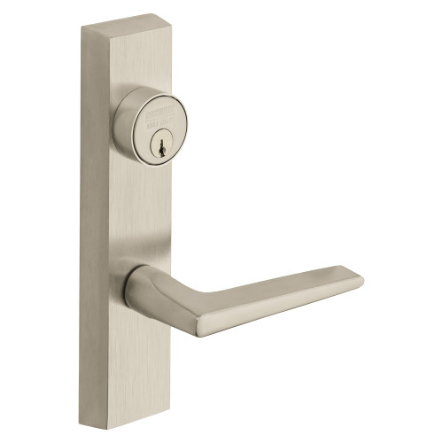 Sargent 774-4 ETF 24V LHRB 15 Grade 1 Electrified Exit Device Trim Fail Secure Power Off Locks Lever For Concealed Vertical Rod 8400 8600 Series Devices F Lever 24V LHR Satin Nickel Plated Clear Coated