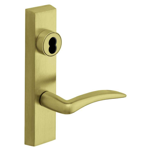 Sargent 70-713-8 ETA RHRB 4 Grade 1 Exit Device Trim Classroom Function Key Outside Unlocks/Locks Trim For Rim 8800 and NB8700 Series Devices SFIC Prep Less Core A Lever RHR Satin Brass 70-713-8 ETA RHRB 4