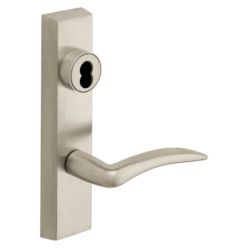 Sargent 70-743-8 ETA RHRB 15 Grade 1 Exit Device Trim Classroom Function Freewheeling Trim Key Outside Unlocks/Locks Trim For Rim 8800 and NB8700 Series Devices SFIC Prep Less Core A Lever RHR Satin Nickel Plated Clear Coated 70-743-8 ETA RHRB 15