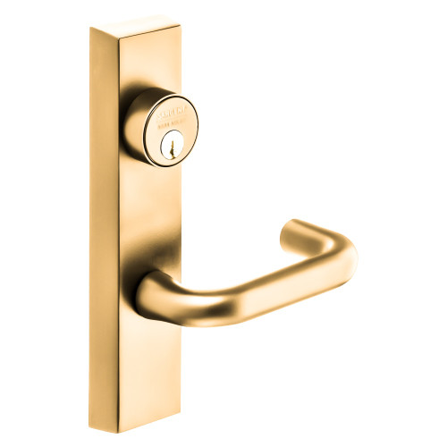 Sargent 704 ETJ LHRB 9 Grade 1 Exit Device Trim Night Latch Key Retracts Latch For Rim and Mortise 8300 8500 8800 8900 9800 9900 Series Devices 1-3/4 Mortise Cylinder for Mortise Devices J Lever Bright Bronze Clear Coated Finish Left-Hand Reverse