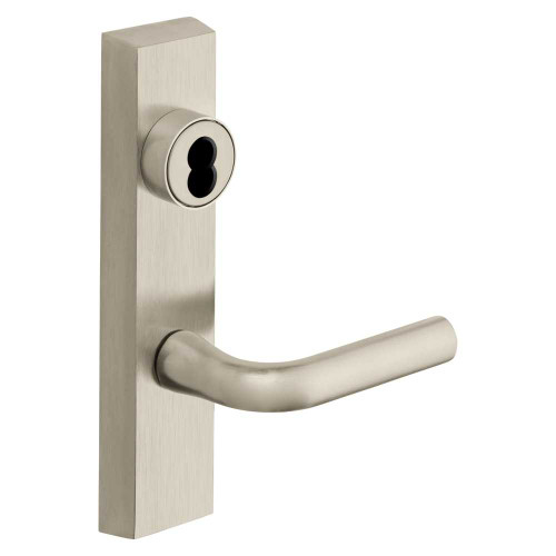 Sargent 70-743-8 ETW RHRB 15 Grade 1 Exit Device Trim Classroom Function Freewheeling Trim Key Outside Unlocks/Locks Trim For Rim 8800 and NB8700 Series Devices SFIC Prep Less Core W Lever RHR Satin Nickel Plated Clear Coated 70-743-8 ETW RHRB 15