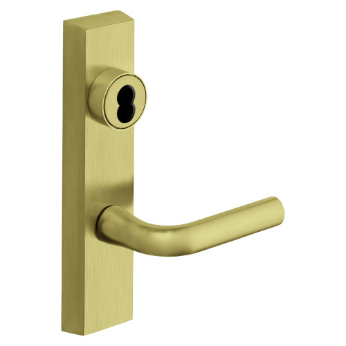 Sargent 70-744 ETW RHRB 4 Grade 1 Exit Device Trim Freewheeling Trim Key Retracts Latch For Surface Vertical Rod and Mortise 8700 8900 Series Devices SFIC Prep Less Core W Lever RHR Satin Brass