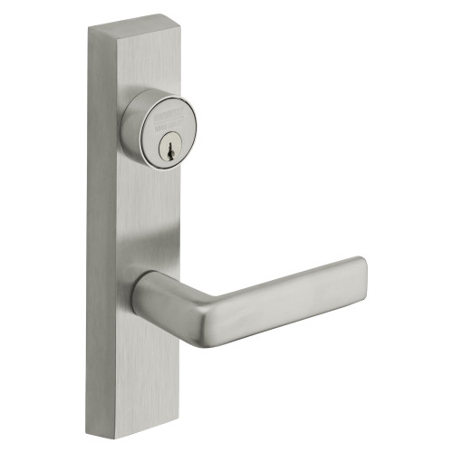 Sargent 775-8 ETE 12V LHRB 26D Grade 1 Electrified Exit Device Trim Fail Safe Power Off Unlocks Lever Key Retracts Latch For Rim 8800 and NB8700 Series Devices Rim Cylinder E Lever 12V LHR Satin Chrome