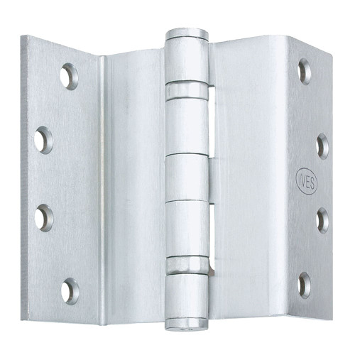 IVES 5BB1SC 4.5 652 5-Knuckle Ball Bearing Hinge Standard Weight 4-1/2 Swing Clear Satin Chrome Finish