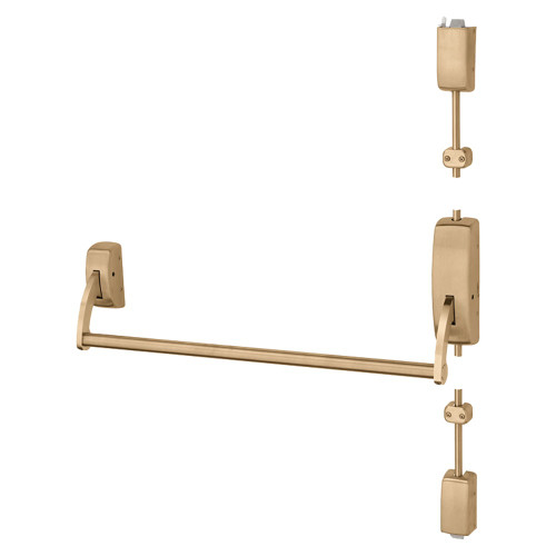 Sargent 9706 RHR 10 Surface Vertical Rod Exit Device Storeroom Less Trim RHR Satin Bronze 9706 RHR 10