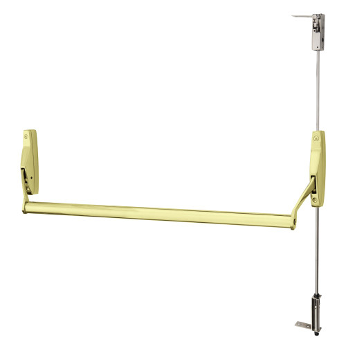 Sargent 9404 RHR 3 CVR Exit Device Narrow Stile Nightlatch Less Trim RHR Bright Brass 9404 RHR 3