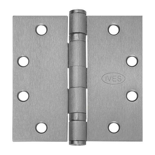IVES 5BB1 4.5X4.5 619 5-Knuckle Ball Bearing Hinge Standard Weight 4-1/2 x 4-1/2 Satin Nickel Finish 5BB1 4.5X4.5 619