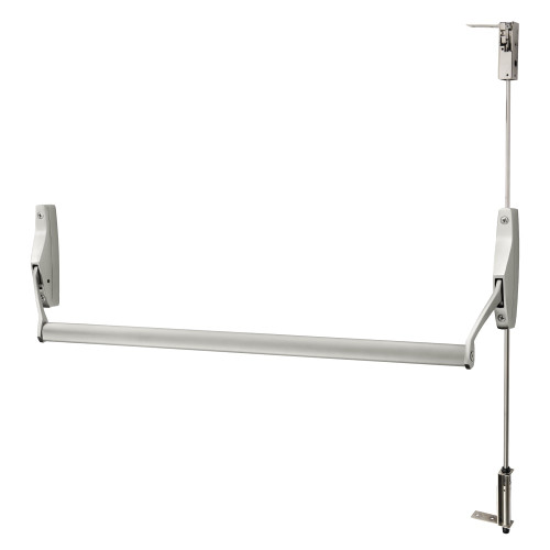 Sargent 12-9404 LHR 26D CVR Narrow Stile Crossbar Exit Device Fire Rated LHR Nightlatch Less Trim Satin Chrome 12-9404 LHR 26D