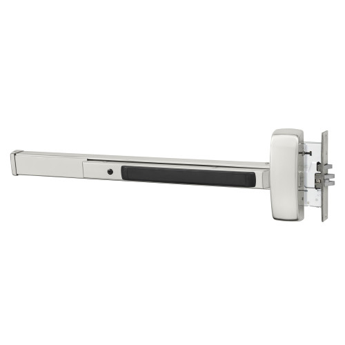Sargent 8975J LHR 32 Grade 1 Mortise Exit Bar Wide Stile Pushpad 42 Device Device to Accept Electrified Trim Function Hex Key Dogging Bright Stainless Steel Finish Left Hand Reverse