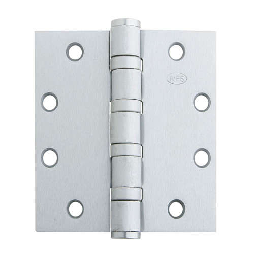 IVES 5BB1HW 5.0X4.5 652 5-Knuckle Ball Bearing Hinge Heavy Weight 5 x 4-1/2 Satin Chrome Finish