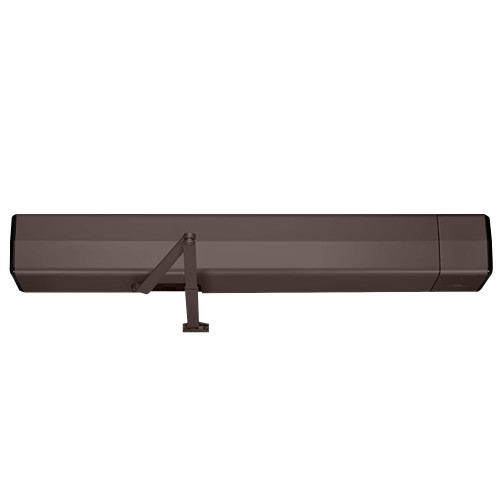 Norton 6021RF 690 Low Energy Surface Mounted Electrohydraulic Door Operator Double Lever Arm Regular Push Side Mounted Top Jamb Up to 36 Door Radio Frequency Unit Up to 110 Deg Swing Dark Bronze Painted Finish