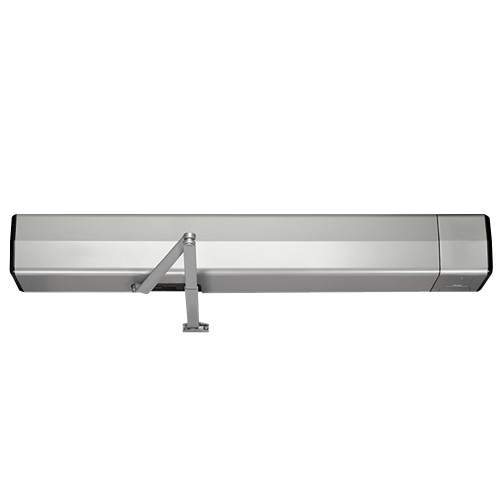 Norton 6071 689 Low Energy Surface Mounted Electrohydraulic Door Operator Double Lever Arm Heavy Duty Push Side Mounted Top Jamb Up to 36 Door 4-13/16 - 7-3/8 Reveal 85 Deg - 100 Deg Swing Aluminum Painted Finish 6071 689