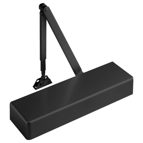 Norton 7500 BSP Grade 1 Tri Mount Door Closer Push or Pull Side Regular Arm Size 1 to 6 Plastic Cover Black Suede Powder Coat Finish Non-Handed 7500 BSP