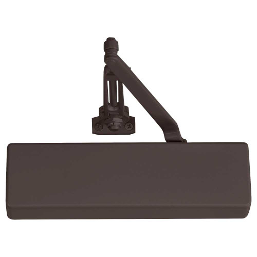 Norton 7500H-DA SN 690 Grade 1 Tri Mount Friction Hold Open Door Closer Push or Pull Side Regular Arm Size 1 to 6 Delayed Action Plastic Cover Dark Bronze Painted Finish Non-Handed 7500H-DA SN 690