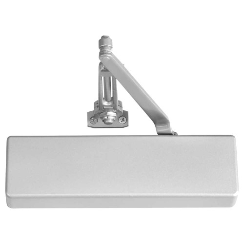 Norton 7500HM 626 Grade 1 Tri Mount Friction Hold Open Door Closer Push or Pull Side Regular Arm Size 1 to 6 Metal Cover Satin Chrome Finish Non-Handed 7500HM 626