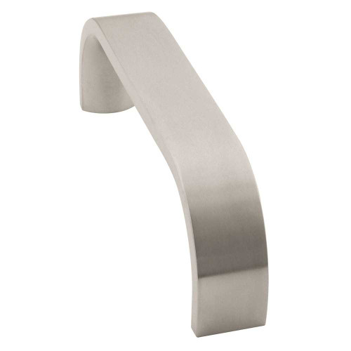 IVES 8105-8 US32D Straight Door Pull 8 CTC 1 Flattened 1/2 Round 1-1/2 Clearance Satin Stainless Steel 8105-8 US32D