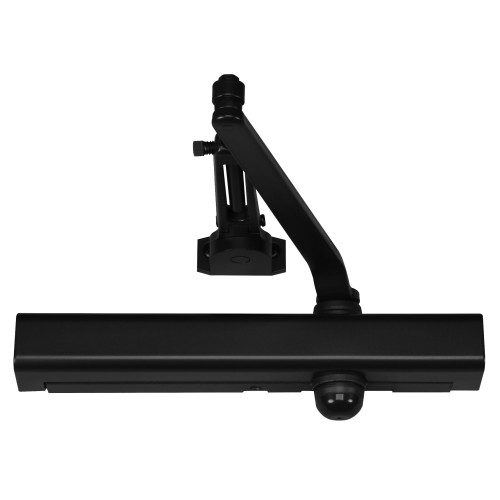 Norton 8301H 693 Grade 1 Surface Closer Hydraulic Tri Mount Push or Pull Side Mounting Regular Arm Adjustable Friction Hold Open Adjustable Backcheck Plastic Cover Size 1 to 6 Black Painted Finish Non-Handed