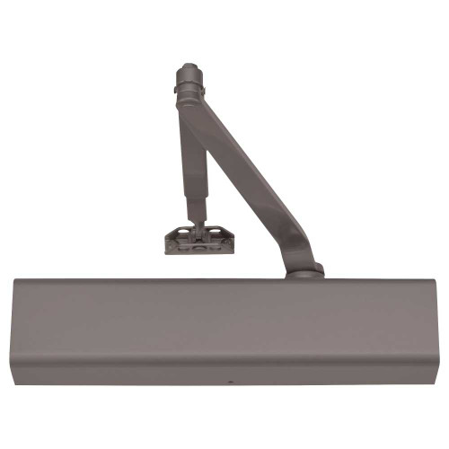 Norton 8501 694 Grade 1 Tri Mount Door Closer Push or Pull Side Regular Adjustable Size 1 to 6 Plastic Cover Medium Bronze Painted Finish Non-Handed 8501 694