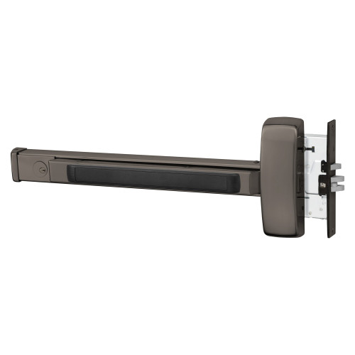 Sargent 16-8910E LHR 10BL Grade 1 Mortise Exit Bar Wide Stile Pushpad 32 Device Exit Only Cylinder Dogging Cylinder Included Oxidized Satin Bronze Relieved Clear Coated Finish Left Hand Reverse