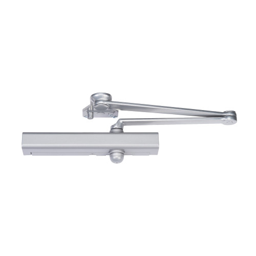 Norton CLP8301 689 Grade 1 Surface Closer Hydraulic Parallel Arm Push Side Mounting Parallel Arm Heavy Duty with 85 Deg to 110 Deg Swing Positive Stop Adjustable Backcheck Plastic Cover Size 1 to 6 Aluminum Painted Finish Non-Handed CLP8301 689