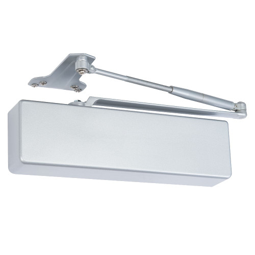 Norton P7500SS 689 Grade 1 Stainless Steel Parallel Arm Door Closer Push Side Parallel Arm Size 1 to 6 Plastic Cover Aluminum Painted Finish Non-Handed