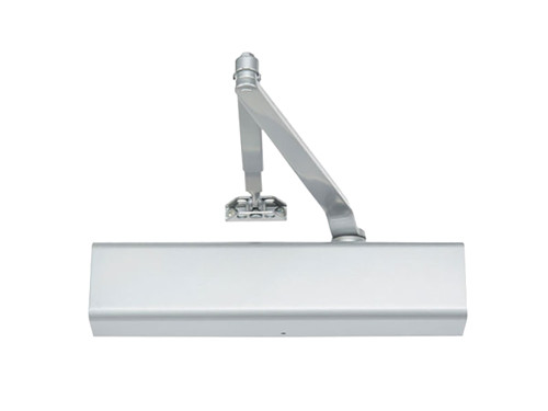 Norton UNI8501H 42-48 689 Grade 1 Parallel Arm Screw Hold Open Door Closer Push Side Unitrol Arm Adjustable Size 1 to 6 For 42 to 48 Doors Plastic Cover Aluminum Painted Finish Non-Handed UNI8501H 42-48 689