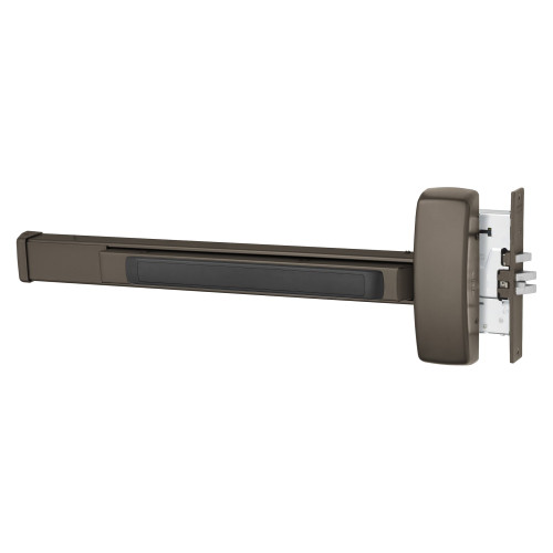 Sargent 56-8910E RHR 10BE Grade 1 Mortise Exit Bar Wide Stile Pushpad 32 Device Exit Only Electric Latch Retraction Less Dogging Dark Oxidized Bronze Finish Right Hand Reverse