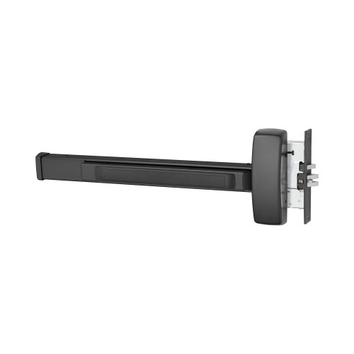 Sargent 56-8940E RHR BSP Grade 1 Mortise Exit Bar Wide Stile Pushpad 32 Device Dummy Function Electric Latch Retraction Less Dogging Black Suede Powder Coat Finish Right Hand Reverse