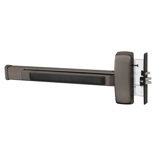 Sargent 12-8946E LHR 10BL Grade 1 Mortise Exit Bar Wide Stile Pushpad 32 Fire-Rated Device Storeroom Function Less Dogging Oxidized Satin Bronze Relieved Clear Coated Finish Left Hand Reverse