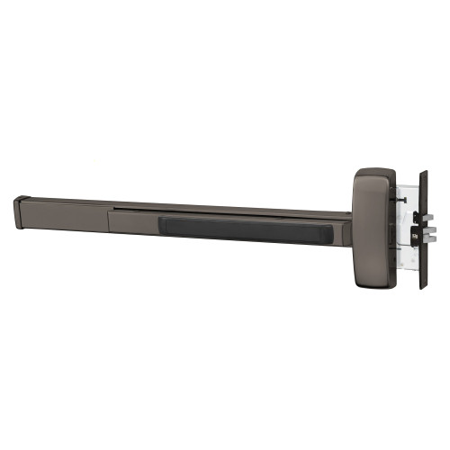 Sargent 1256-8940F LHR 10BL Grade 1 Mortise Exit Bar Wide Stile Pushpad 36 Fire-Rated Device Dummy Function Electric Latch Retraction Less Dogging Oxidized Satin Bronze Relieved Clear Coated Finish Left Hand Reverse