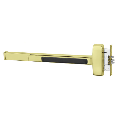 Sargent 56-8975F LHR 3 Grade 1 Mortise Exit Bar Wide Stile Pushpad 36 Device Device to Accept Electrified Trim Function Electric Latch Retraction Less Dogging Bright Brass Finish Left Hand Reverse