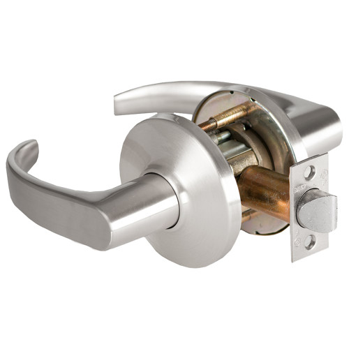 BEST 9K30N14DS3626 Grade 1 Passage Cylindrical Lock 14 Lever D Rose Non-Keyed Satin Chrome Finish 4-7/8 ANSI Strike Non-handed