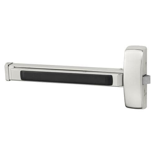 Sargent 12-8804E 32 Grade 1 Rim Exit Bar Wide Stile Pushpad 32 Fire-Rated Device Night Latch Function Less Dogging Bright Stainless Steel Finish Field Reversible