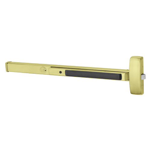 Sargent 16-8873J 4 Grade 1 Rim Exit Bar Wide Stile Pushpad 42 Device Device to Accept Electrified Trim Function Cylinder Dogging Cylinder Included Satin Brass Finish Field Reversible