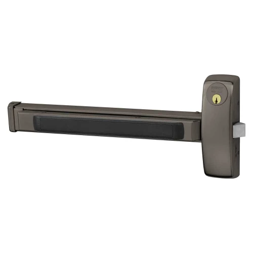 Sargent 1256-8866E LHR 10BL Grade 1 Rim Exit Device Wide Stile Pushpad 32 Fire-Rated Device Classroom Security Function Electric Latch Retraction Less Dogging Oxidized Satin Bronze Relieved Clear Coated Finish Left Hand Reverse 1256-8866E LHR 10BL