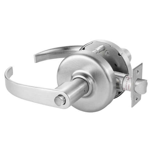 Corbin Russwin CL3820 PZD 626 Grade 2 Privacy Bedroom or Bathroom Cylindrical Lock Princeton Lever Satin Chrome Finish Non-handed CL3820 PZD 626