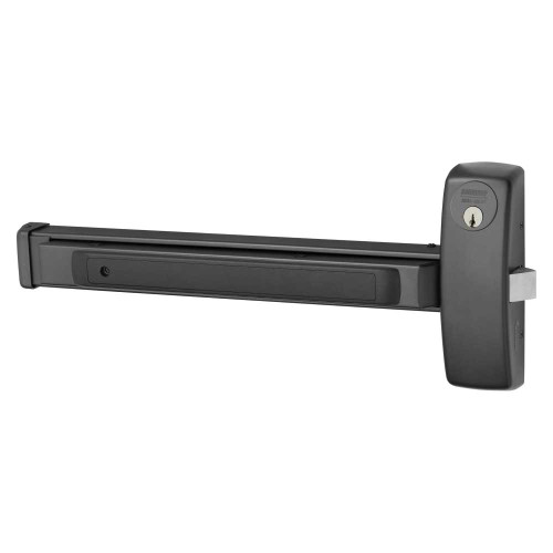 Sargent 55-8816E LHR BSP Grade 1 Rim Exit Bar Wide Stile Pushpad 32 Device Classroom Security Function Request to Exit Switch Hex Key Dogging Black Suede Powder Coat Finish Left Hand Reverse 55-8816E LHR BSP