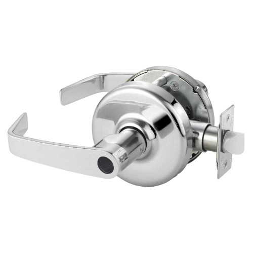 Corbin Russwin CL3855 NZD 625 LC Grade 2 Classroom Cylindrical Lock Newport Lever Less Conventional Cylinder Bright Chrome Finish Non-handed CL3855 NZD 625 LC