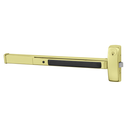 Sargent 43-8816J LHR 3 Grade 1 Rim Exit Bar Wide Stile Pushpad 42 Device Classroom Security Function Flush End Cap Hex Key Dogging Bright Brass Finish Left Hand Reverse