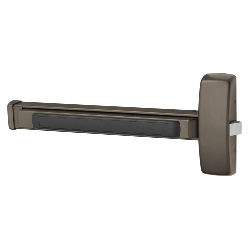 Sargent 4356-8840E 10BE Grade 1 Rim Exit Bar Wide Stile Pushpad 32 Device Dummy Function Flush End Cap Electric Latch Retraction Less Dogging Dark Oxidized Bronze Finish Field Reversible
