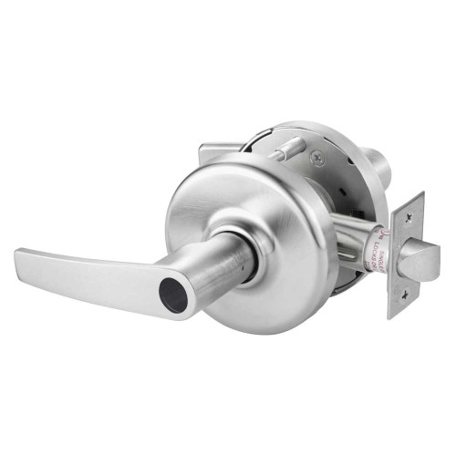 Corbin Russwin CL3857 AZD 626 LC Grade 2 Storeroom or Closet Cylindrical Lock Armstrong Lever Less Conventional Cylinder Satin Chrome Finish Non-handed CL3857 AZD 626 LC