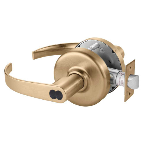 Corbin Russwin CL3857 PZD 612 CL6 Grade 2 Storeroom or Closet Cylindrical Lock Princeton Lever Corbin Russwin 6-Pin LFIC Less Core Satin Bronze Clear Coated Finish Non-handed CL3857 PZD 612 CL6