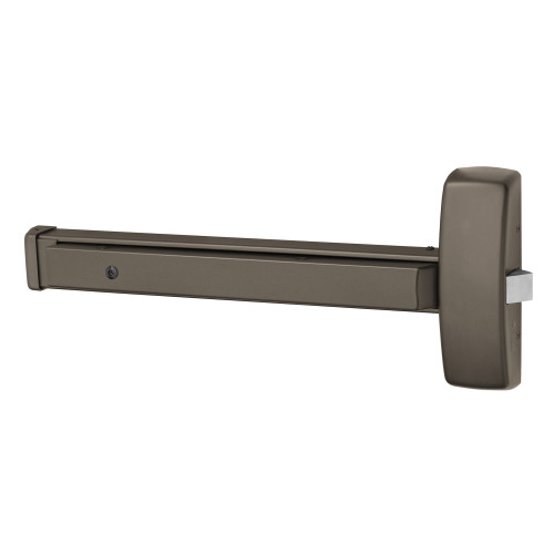Sargent 19-8815E 10BE Grade 1 Rim Exit Bar Wide Stile Pushpad 32 Device Passage Function Hex Key Dogging Less Lexan Push Pad Touchbar Dark Oxidized Bronze Finish Field Reversible