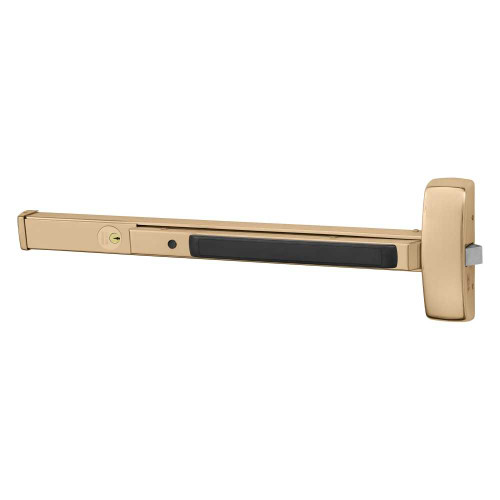 Sargent 16-8806G 9 Grade 1 Rim Exit Bar Wide Stile Pushpad 48 Device Storeroom Function Cylinder Dogging Cylinder Included Bright Bronze Clear Coated Finish Field Reversible 16-8806G 9