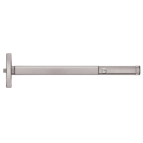 PHI 2408CD 630 36 Grade 1 Rim Exit Device Narrow Stile Pushpad 36 Device Classroom Function Cylinder Dogging Satin Stainless Steel Finish Field Reversible