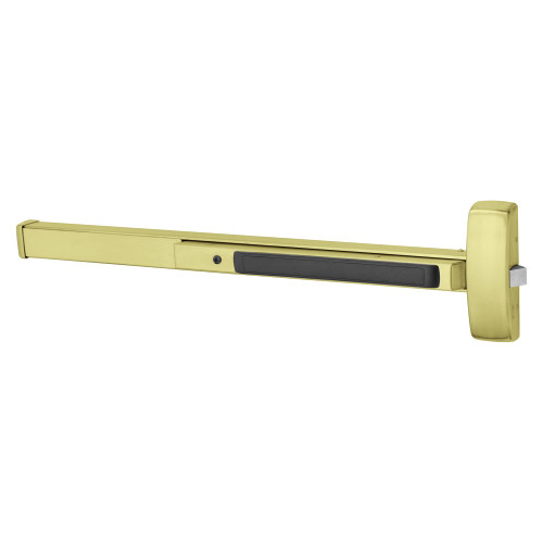 Sargent 55-8806J 4 Grade 1 Rim Exit Bar Wide Stile Pushpad 42 Device Storeroom Function Request to Exit Switch Hex Key Dogging Satin Brass Finish Field Reversible